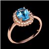 Image 1 : Natural  Swiss Blue Topaz Ring