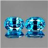 Image 1 : Natural AAA Cambodian Blue Zircon  Pair {Flawless-VVS1}