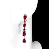 Image 2 : Natural Pigeon Blood Red Ruby Earrings