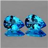 Image 1 : Natural Intense AAA Swiss Blue Topaz Pair 10x7 MM - FL