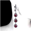 Image 2 : Natural Ruby  & Sapphire Earrings