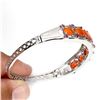 Image 2 : Natural Ethiopian Orange Opal  & Rhodolite  Bangle