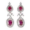 Image 1 : Natural Red Ruby Earrings