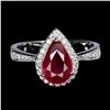 Image 1 : Natural Pigeon Blood Red Ruby Ring