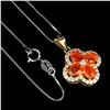 Image 2 : Natural Mexican Orange Opal Necklace