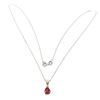 Image 3 : Natural Pear Red Ruby 6x4 MM Necklace