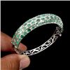 Image 2 : Natural Top Rich Green Emerald 113.45 Ct Bangle