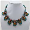 Image 1 : Tibet Natural Stone Tribal Queen Royal Necklace