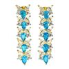 Image 2 : Natural Brazil Paraiba Blue Apatite Earrings