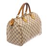 Image 3 : Louis Vuitton White Leather Damier Azur Speedy 30 Satchel Bag