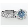 Image 6 : Rolex Ladies Quickset Stainless Steel Blue Roman 18K White Gold Diamond & Emeral
