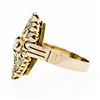 Image 6 : Antique Victorian 14k Rosy Yellow Gold Rose Cut Diamond Marquise Navette Ring
