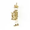 Image 4 : Vintage 14K Yellow Gold Drummer Boy Pearl Twisted Wire Collectible Charm Pendant