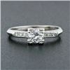 Image 2 : Antique Art Deco Platinum Old European Diamond Solitaire Engagement Promise Ring
