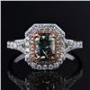 Image 1 : 1.29 ctw Fancy Orange-Brown Diamond 18K White and Rose Gold Ring (1.72 ctw Diamo