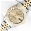 Image 2 : Rolex Ladies 2 Tone Quickset Champagne Diamond No Hole Datejust Wristwach