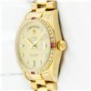 Image 9 : Rolex Mens 18K Yellow Gold Day Date President Champagne Diamond & Ruby Watch