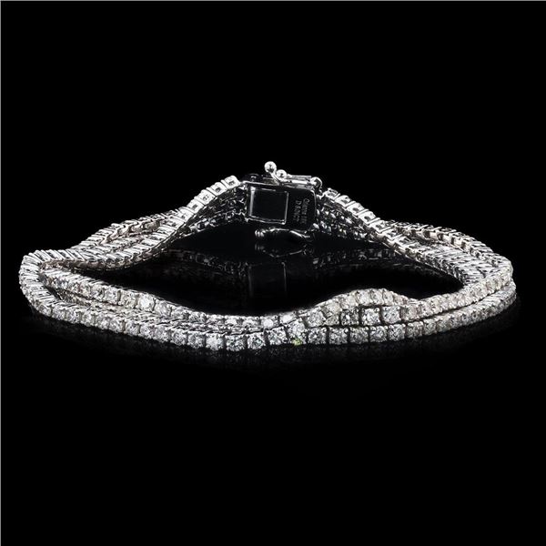 6.04 ctw Diamond 18K White Gold Tennis Bracelet
