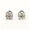 Image 1 : 2.99 ctw Diamond 18K White Gold Stud Earrings