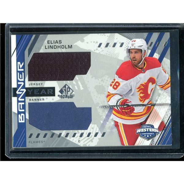 2021-22 SP Game Used '21 Western Conference Banner Year Jerseys #BYAEL Elias Lindholm