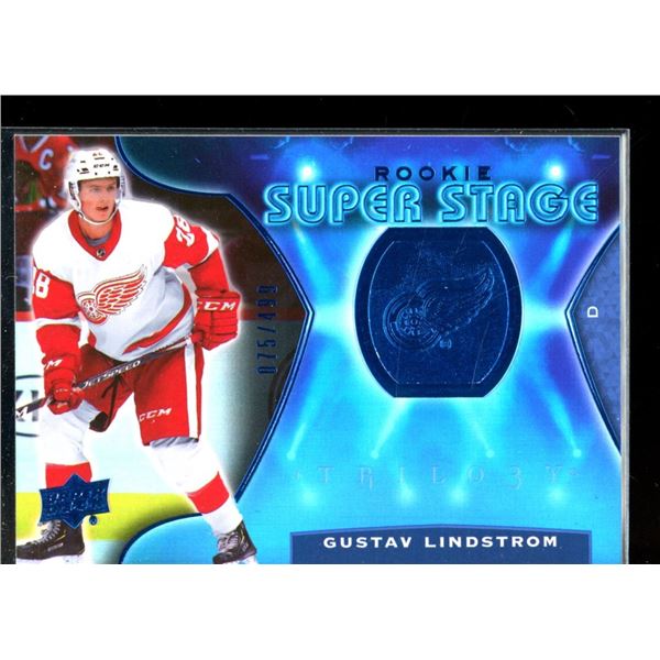 2020-21 Upper Deck Trilogy Rookie Super Stage Blue #RSS10 Gustav Lindstrom 75/499
