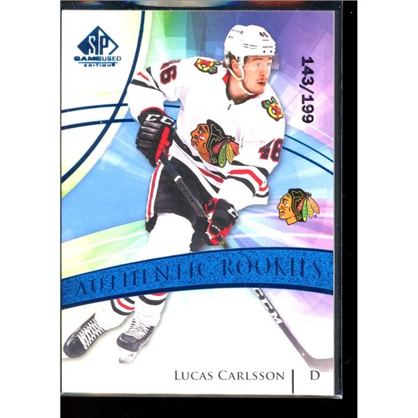 2020-21 SP Game Used Blue Burst #177 Lucas Carlsson 143/199