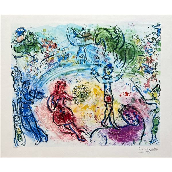 Marc Chagall LE CIRQUE Plate Signed Limited Edition Lithograph w/COA