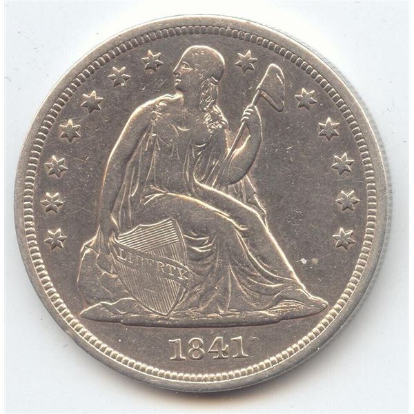 1841 Liberty Seated Dollar XF RARE DATE