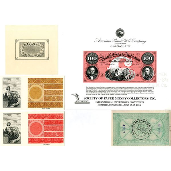 Paper Notes 1900 American Bank Note Co. and U.S. Banknote Corp. Advertising and Sample ...