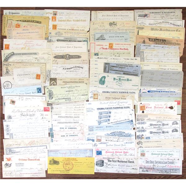 Pennsylvania, New York, Nebraska, and Various States, ca.1840 to 1917, Check & Draft Assortment of I