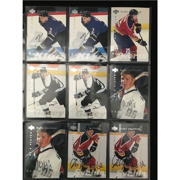 LOT OF SIGNED NHL STAR CARDS