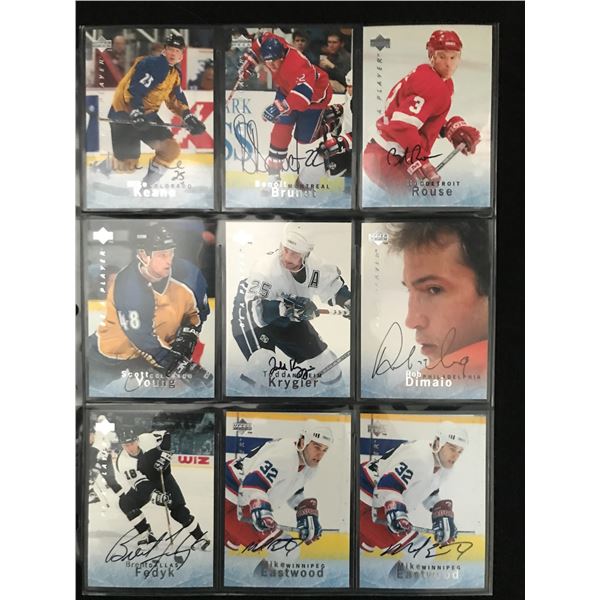 LOT OF SIGNED NHL STAR CARDS