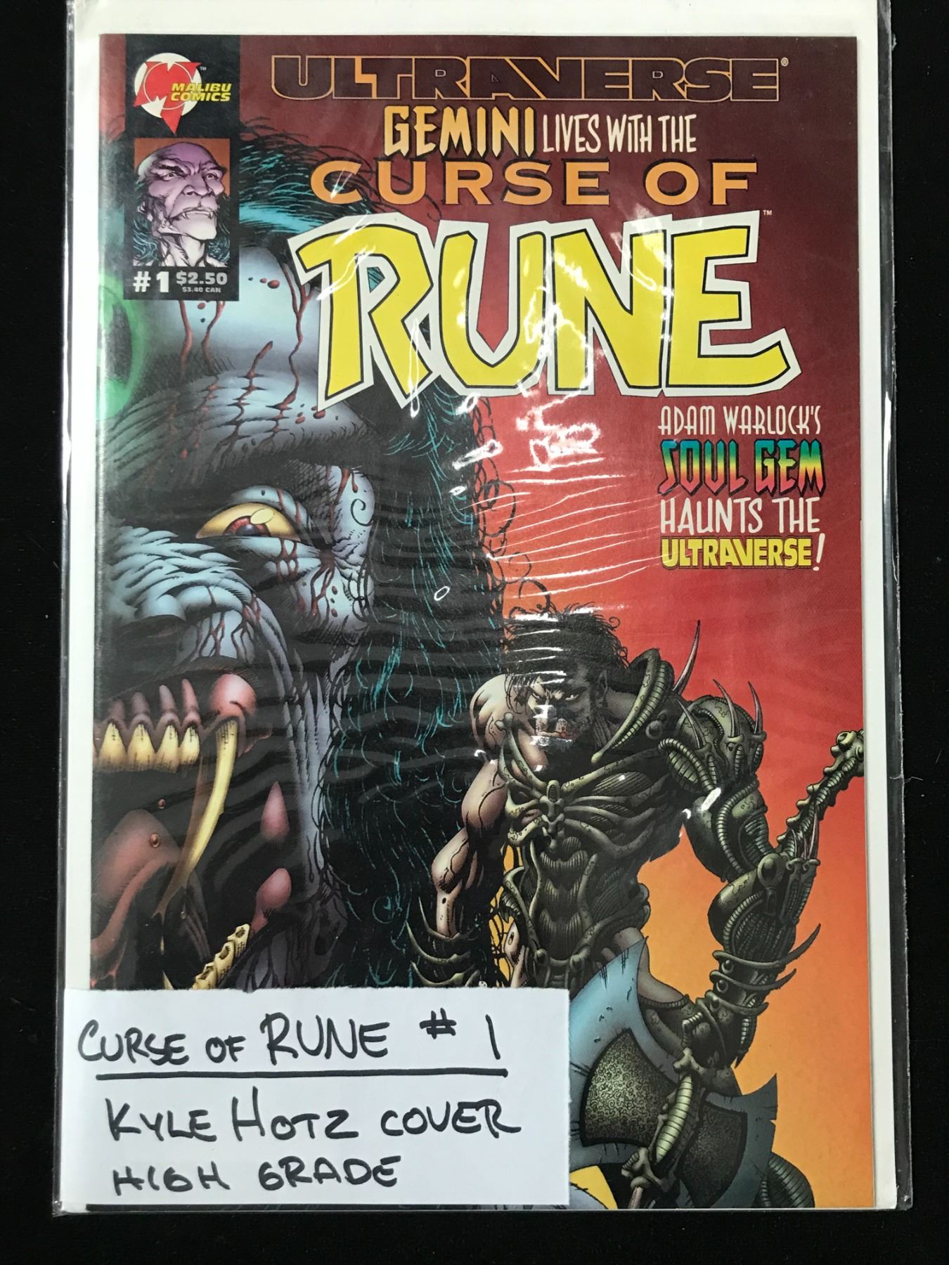 Cure Rune MALIBU COMICS NO.1 CURE OF RUNE (KYLE HOTZ COVER)