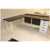 Image 1 : BUREAU EN FORME DE L  79"x63"