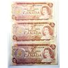 Image 1 : 24)  LOT OF 3 CANADIAN 1974 TWO DOLLARY BANKNOTES.