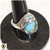 Image 1 : SIZE 9 LADIES BLUE STONE RING