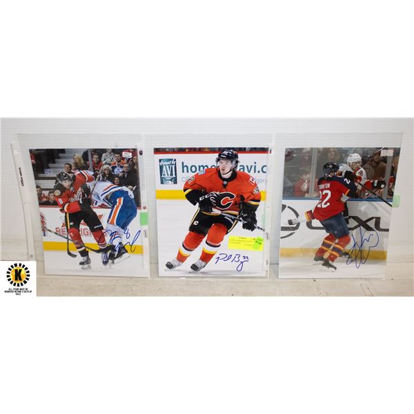 LOT OF 3 AUTHENTICATED AUTOGRAPHED