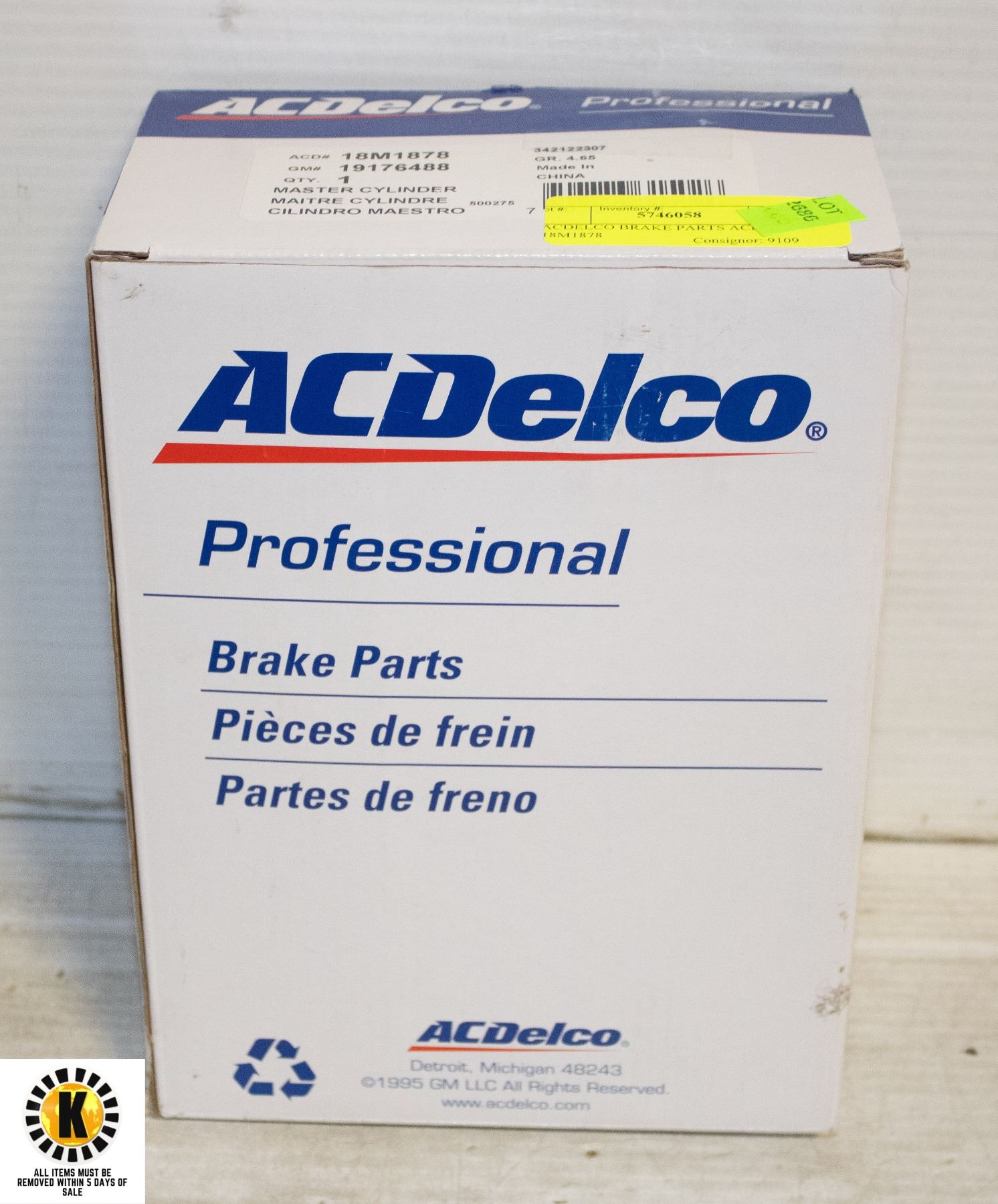 ACDELCO BRAKE PARTS ACD 18M1878