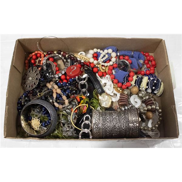 LARGE BOX FULL OF ESTATE JEWELRY-ESTATE