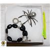 Image 1 : SPIDER BROOCH & SEMI PRECIOUS GEM TOGGLE BRACELET