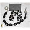 Image 1 : BLACK CHANDELIER EARRINGS & BLACK SEMI PRECIOUS