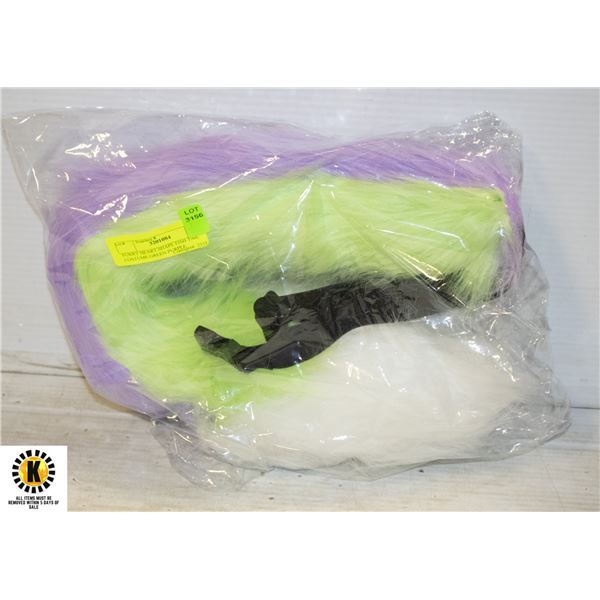 FURRY HEART SHAPE FISH TAIL COSTUME GREEN PURPLE