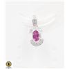 Image 1 : #41- HEATED PINK SAPPHIRE & CZ PENDANT