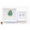 Image 1 : #182-SKY BLUE TOPAZ 2.15 CT & AVENTURINE 6.70CT