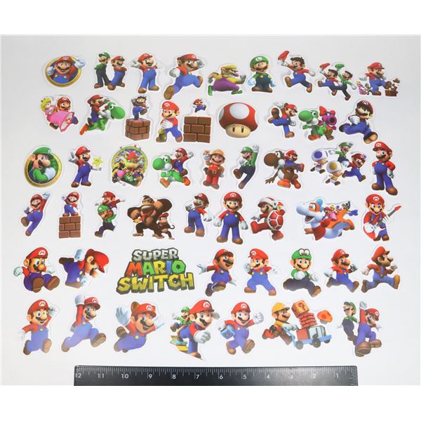 NEW 50PC  MARIO THEME STICKER SET