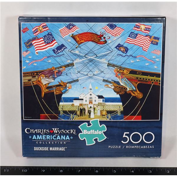 NEW 500PC DOCKSIDE MARRIAGE AMERICANA PUZZLE