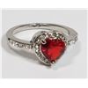 Image 1 : NEW SIZE 7 HEART SHAPED RHINESTONE RING