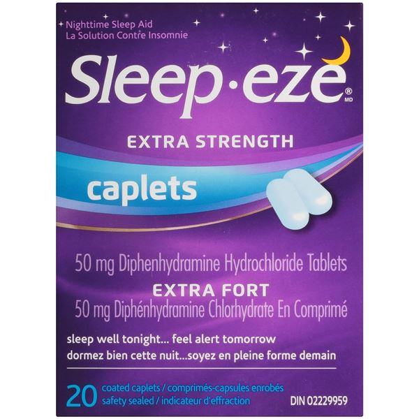 NEW 5 BOXES OF SLEEP-EZE EXTRA STRENGTH CAPLETS