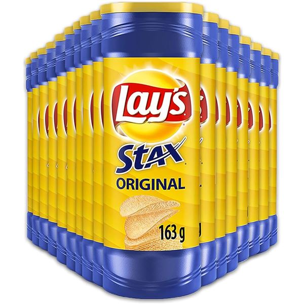 NEW CASE OF 17 TUBES OF LAYS STAX ORIGINAL FLAVOUR