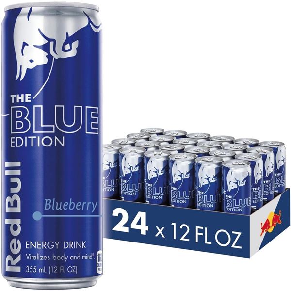 NEW CASE OF 24 RED BULL BLUE EDITION - BLUEBERRY